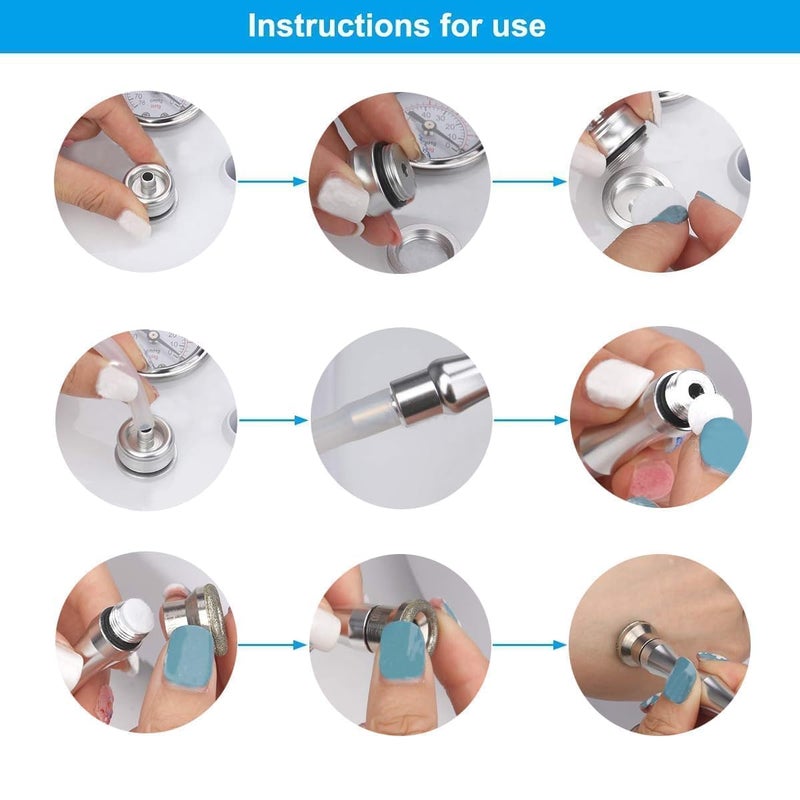 omzer Diamond Dermabrasion Head, Microdermabrasion 9 Tips, Facial Exfoliator Tool for Home - Image 5